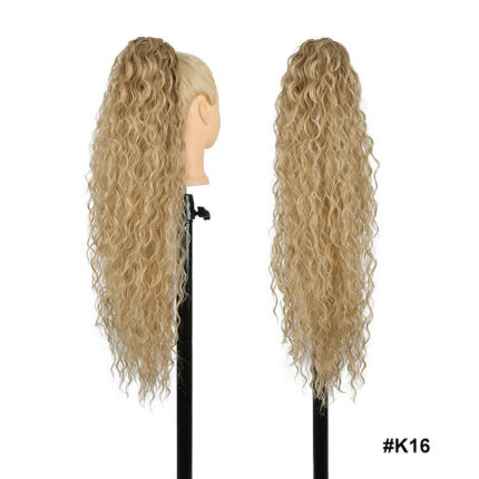 Αλογοουρά GKM συνθετική με φυσική τρίχα κερατίνης kanekalon, δε φριζάρει, δε γυαλίζει, δε μπερδεύεται, σε σγουρό 71cm με το σύστημά φωλιά κωδικός K16 - Αλογοουρά extensions | Roula Gouma Ίλιον