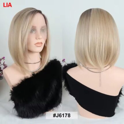 Περούκα LIA GKM, με χειροποίητη χωρίστρα, συνθετική με φυσική τρίχα κερατίνης Kanekalon.