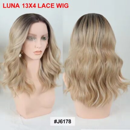 Περούκα LUNA GKM, με χειροποίητη χωρίστρα, συνθετική με φυσική τρίχα κερατίνης Kanekalon