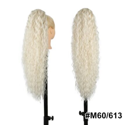 Αλογοουρά GKM συνθετική με φυσική τρίχα κερατίνης kanekalon, δε φριζάρει, δε γυαλίζει, δε μπερδεύεται σε σγουρο με το σύστημα φωλιά 71 cm κωδικός Μ60/613 - Roula Gouma