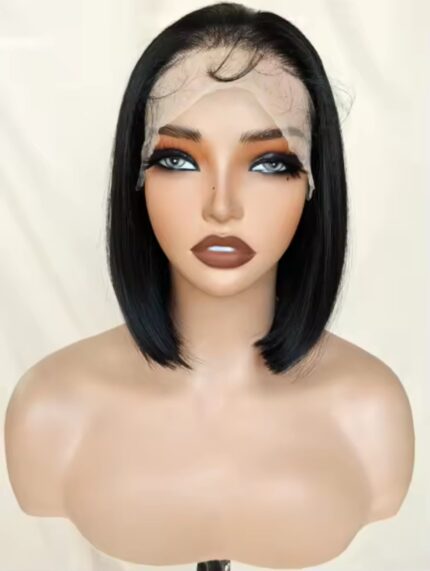 Περούκα GKM, με χειροποίητη χωρίστρα, συνθετική με φυσική τρίχα κερατίνης Kanekalon, κωδικός #1B - Roula Gouma